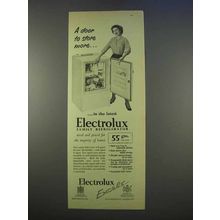 1955 Electrolux Refrigerator Ad - A Door To Store More