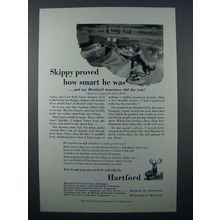 1955 Hartford Insurance Ad - Skippy Proved How Smart