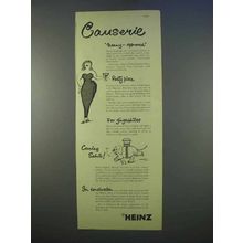 1955 Heinz Food Ad - Pudding, Olives, Chutney, Ginger
