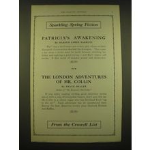 1924 Thomas Y. Crowell Company Ad - Sparkling Spring Fiction