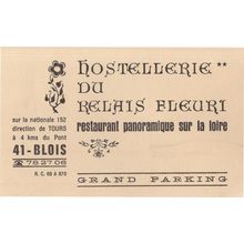 Hostellerie Du Relais Fleuri French Pont Old Car Park Ticket Postcard