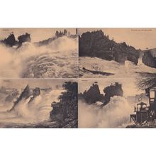 Rheinfall Rhine Falls Switzerland 4x Storm Disaster Postcard s