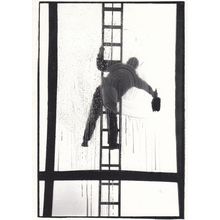 Daredevil Peeping Tom Stuntman 1960s Window Cleaner Vienna Real Photo Postcard