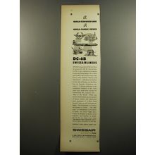 1952 Swissair Airlines Ad - A world-renowned name a world-famous service DC-6B