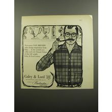 1955 Galey & Lord Van Heusen Shirts Ad - Design Inspiration from Italy
