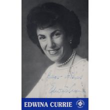 Edwina Currie Vintage Conservative Election Campaign Hand Signed Photo