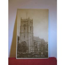 THE CHURCH, HIGHWORTH. WILTSHIRE unused antique postcard by Wilkinson =