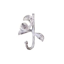 Pack Of 2] Whitewashed Cast Iron Decorative Snail Hook 6""