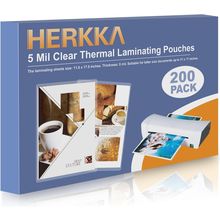 HERKKA 200 Pack Laminating Pouches, Hold 11 X 17 Inch Sheet, 5 Mil Clear Thermal