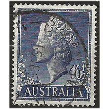 Australia 1955 SG282 1/- O1/2d Deep Blue Fine Used . ..