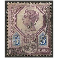 1887 SG207a 5d Dull Purple & Blue Fine Used ... .
