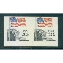 1895 20c U.S. Flag Fine MNH Imperf Pair W0318