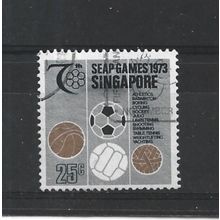 Singapore.SG207 25c Footballs.Fine Used.Jun25