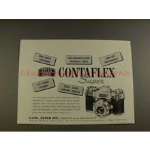 1960 Zeiss Contaflex Super Camera Ad - Wide Exposures!!