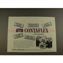 1960 Zeiss Contaflex Super Camera Ad - Wide Exposures!!