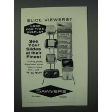 1960 Sawyers Slide Viewer Ad - Look For This Display