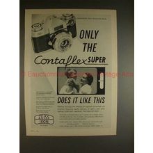 1960 Zeiss Contaflex Super Camera Ad, Does it Like This