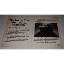 1973 Xerox 7000 Copier Ad - Shrinking Machine