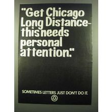 1974 Bell Telephone Ad - Get Chicago Long Distance
