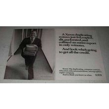 1973 Xerox Duplicating System Ad - Fed, Copied, Slit