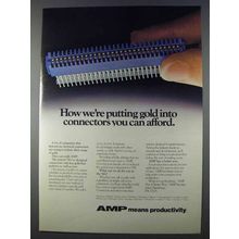 1980 AMP Electrical Connectors Ad - Putting Gold