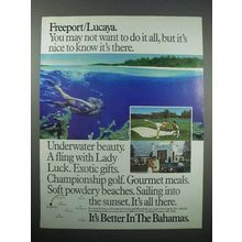 1986 Bahamas Tourism Ad - Freeport / Lucaya