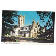 BUCKFAST ABBEY, used vintage postcard. by Harvey Barton 1973 postmark =