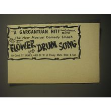 1959 Flower Drum Song Play Ad - A gargantuan Hit
