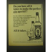 1966 Plymouth Gin Ad - Do you have all it takes to make the perfect gin