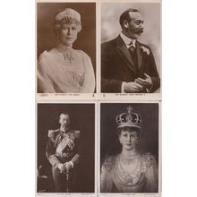 King George V Queen Mary 4x Real Photo Old Postcard s