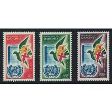 Dahomey Birds United Nations 3v 1961 MNH SG#159-161 MI#187-189