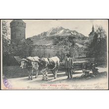 Musegg und Pilatus, Luzern, 1905 - Photoglob AK