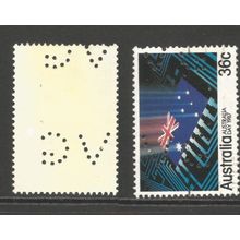 Australia 36c, used perfin