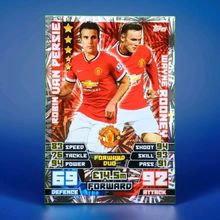Match Attax 2014/15 Robin Van Persie & Wayne Rooney Forward Duo #411