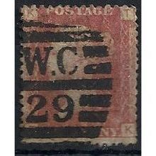 1858 SG43 1d Red Plate 191 Good/Fine Used Check Letters "TK"