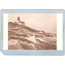 Rhode Island Jamestown Lighthouse Non Postcard Beaver Tail Light House Cut~894