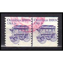 Used 1897 1c Omnibus Fine CNP Left 4 PA0293
