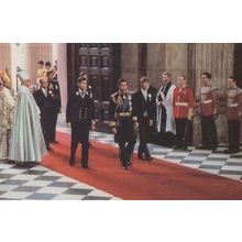 Prince Charles Bridegroom Entering Cathedral Wedding Royal Souvenir Postcard
