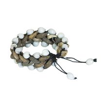 Woven Cowrie Shell & Bead Bracelet