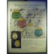 1956 Lady Schick Razor Ad - Finest Feminine Shavers