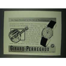 1956 Girard-Perregaux Gyromatic Watch Ad - 166 Years Devoted to Watchmaking