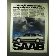 1990 Saab 9000 Turbo Car Ad - We could make cars like everybody else