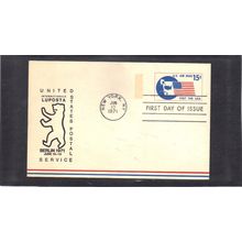 FDC UXC11 15c Flag (No Cachet-U/A) CV41278