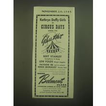 1945 Hotel Belmont Plaza Ad - Kathryn Duffy Girls in Circus Days