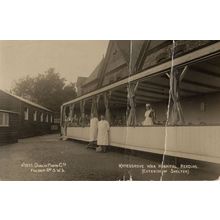 Katesgrove War Hospital Reading WW1 Shelter Red Cross Nurse RPC Worn Postcard