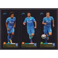 Panini 2016 FIFA 365 #750 (750 - 751 - 752 Witsel - Danny - Dzyuba (FC Zenit)