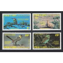 Djibouti Bee Eater Grouse Barbet Roller Audubon 4v Birds 1985 MNH SG#941-944