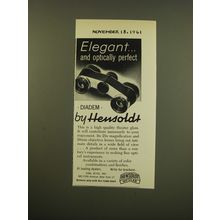 1961 Hensoldt Wetzlar Diadem Theatre Glassesoculars Advertisement