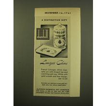 1961 Dunhill Advertisement - Limoges China Cigarette Urn and Ash Tray