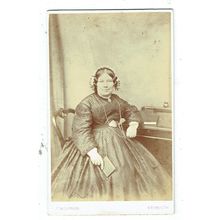 Victorian cdv photo stout woman seated Weymouth photographer